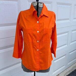 Chico's Vibrant Orange Button-Down Shirt